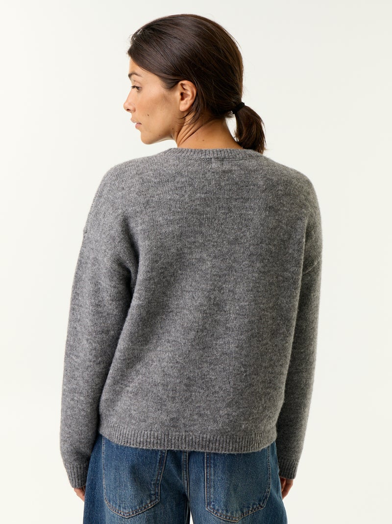 Maglione a maglia grossa Grigio - Kiabi
