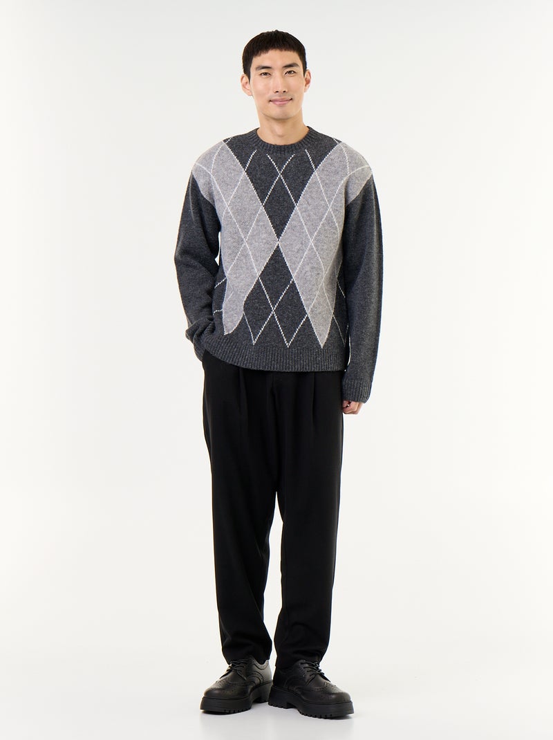 Maglione a maglia grossa Grigio - Kiabi