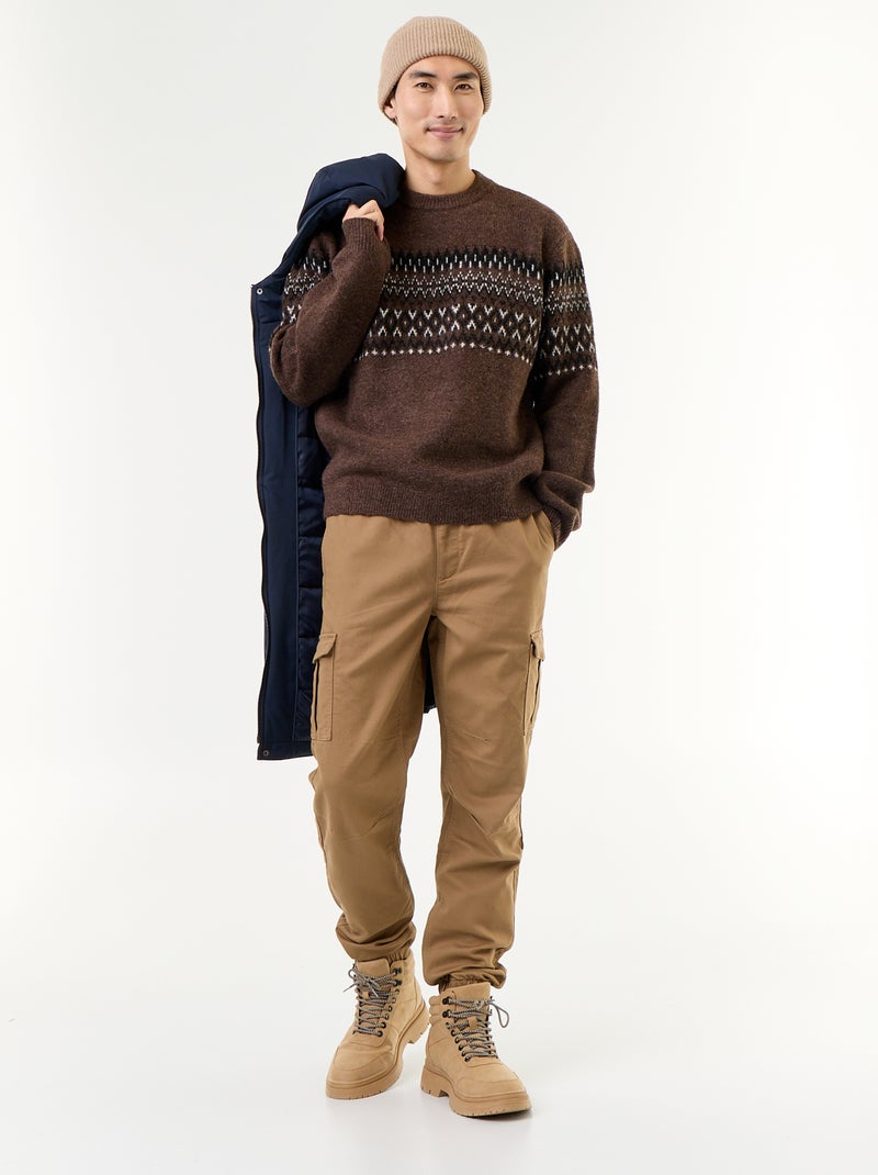 Maglione a maglia grossa Marrone - Kiabi