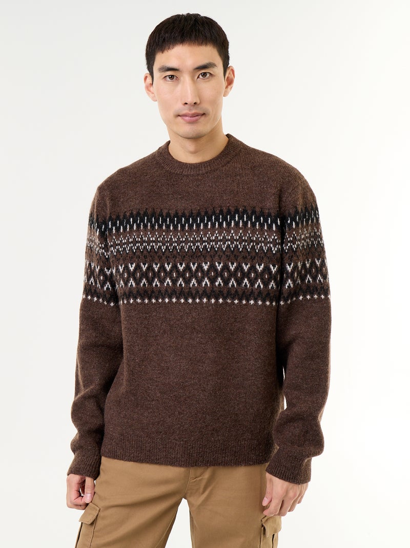 Maglione a maglia grossa Marrone - Kiabi