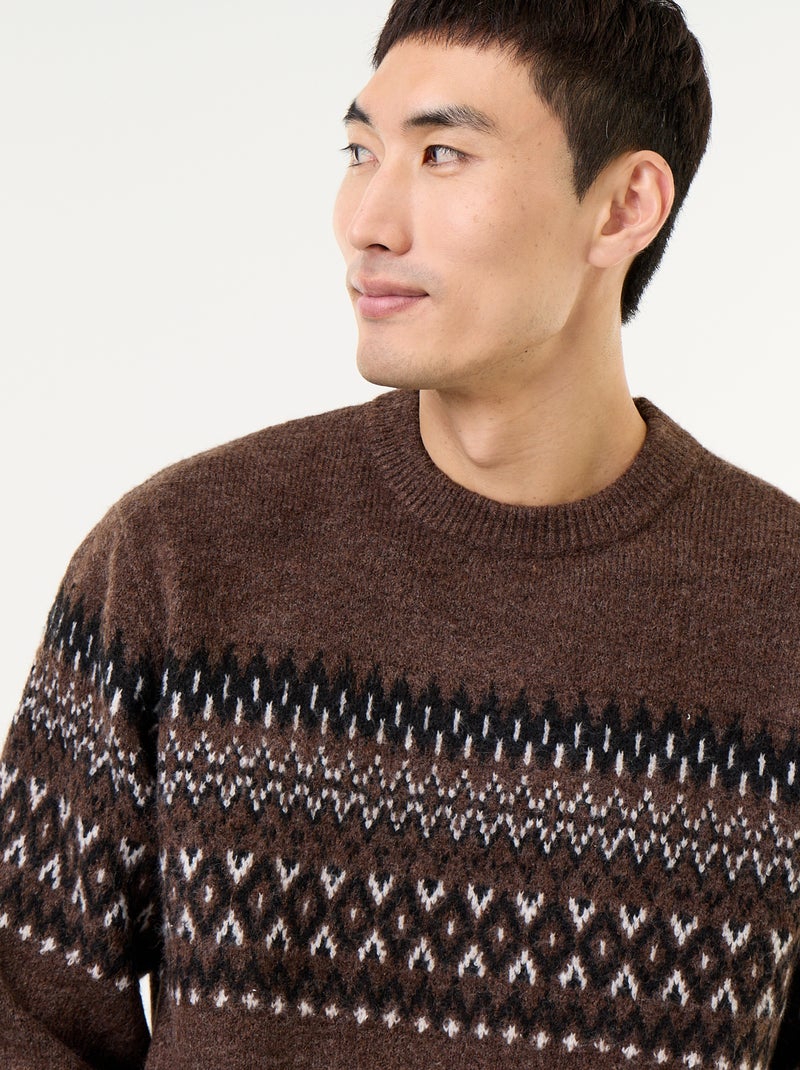 Maglione a maglia grossa Marrone - Kiabi