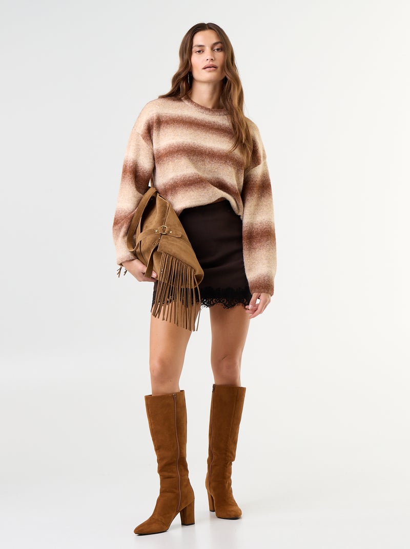 Maglione a maglia grossa Marrone - Kiabi