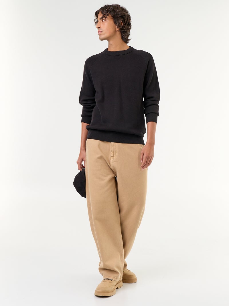 Maglione a maglia grossa Nero - Kiabi