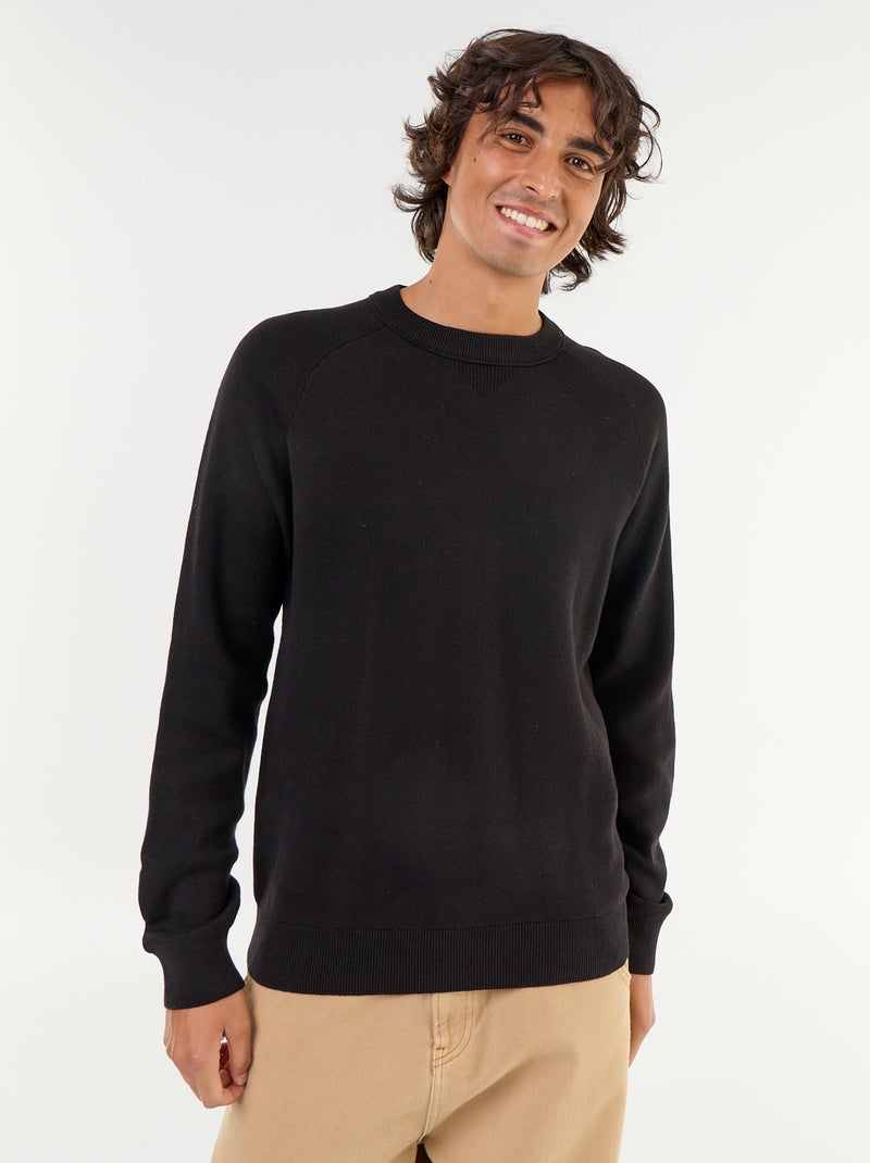 Maglione a maglia grossa Nero - Kiabi