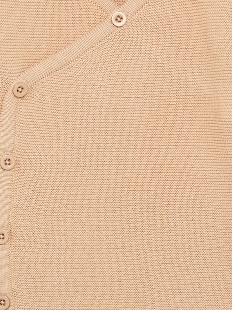Maglione a maglia punto legaccio Beige - Kiabi