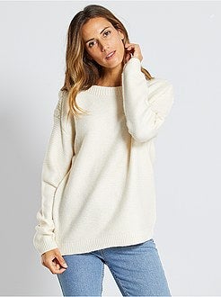 Maglione a maglia punto legaccio - Kiabi
