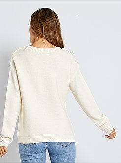 Maglione a maglia punto legaccio - Kiabi