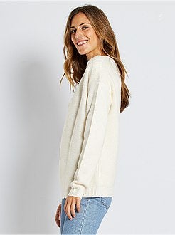 Maglione a maglia punto legaccio - Kiabi