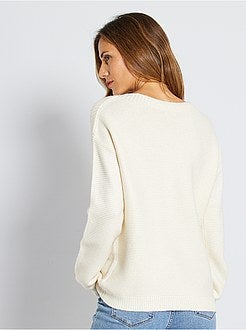 Maglione a maglia punto legaccio - Kiabi