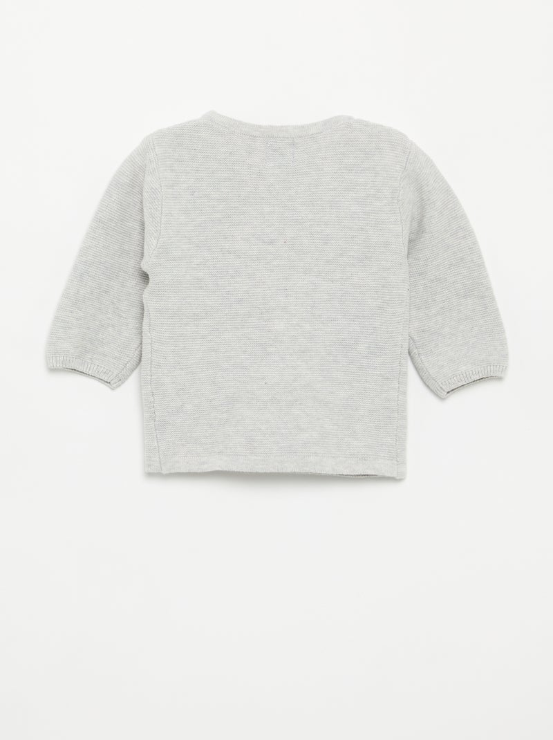 Maglione a maglia punto legaccio Grigio - Kiabi