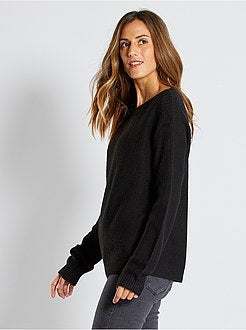 Maglione a maglia punto legaccio - Kiabi