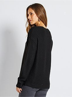 Maglione a maglia punto legaccio - Kiabi