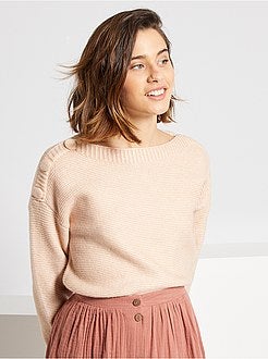 Maglione a maglia punto legaccio - Kiabi