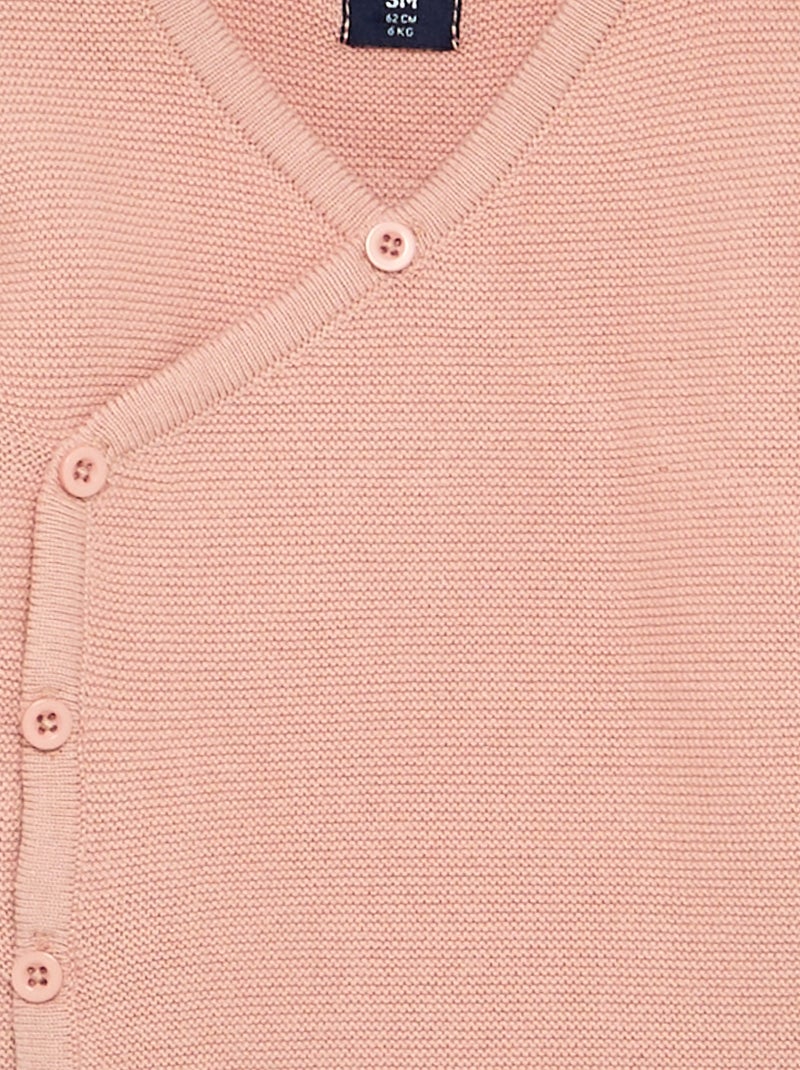 Maglione a maglia punto legaccio Rosa - Kiabi