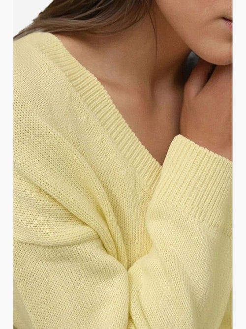 Maglione a maglia spessa con scollo a v hiccup - Kiabi Maglione a maglia spessa con scollo a v hiccup - Kiabi