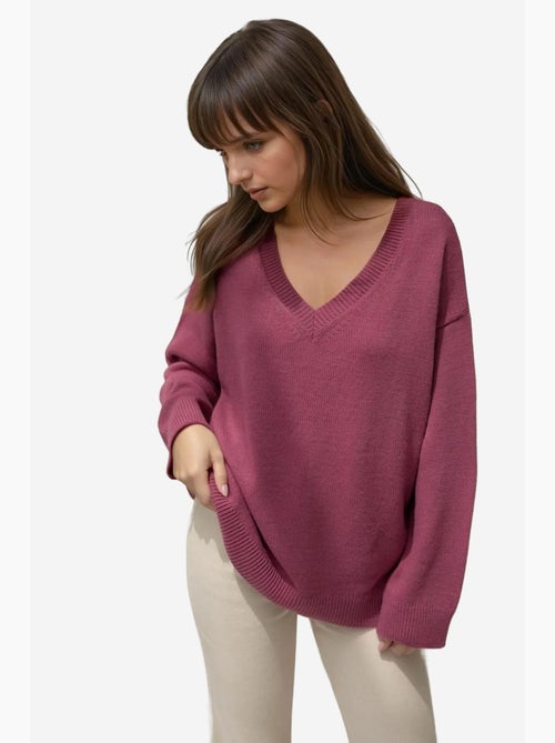 Maglione a maglia spessa con scollo a v hiccup - Kiabi Maglione a maglia spessa con scollo a v hiccup - Kiabi