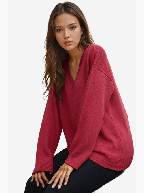 Maglione a maglia spessa con scollo a v hiccup - Kiabi