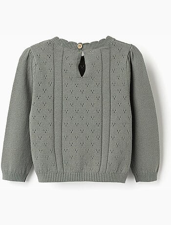 Maglione a maglia traforato di cotone b&s