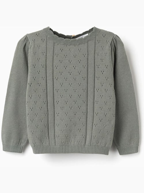 Maglione a maglia traforato di cotone b&s - Kiabi