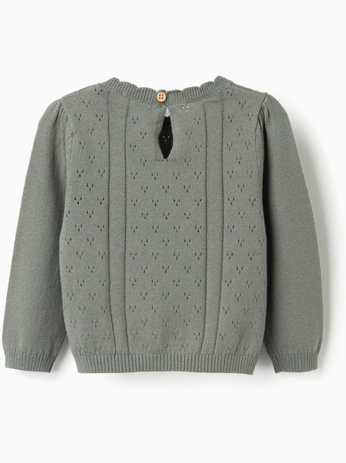 Maglione a maglia traforato di cotone b&s - Kiabi