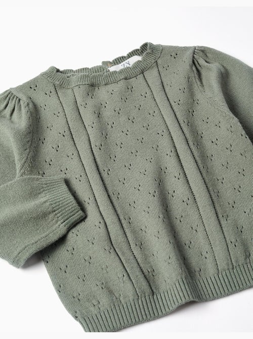 Maglione a maglia traforato di cotone b&s - Kiabi