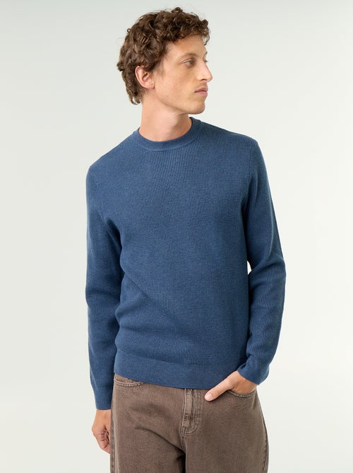 Maglione a maglia waffle girocollo - Kiabi Maglione a maglia waffle girocollo - Kiabi