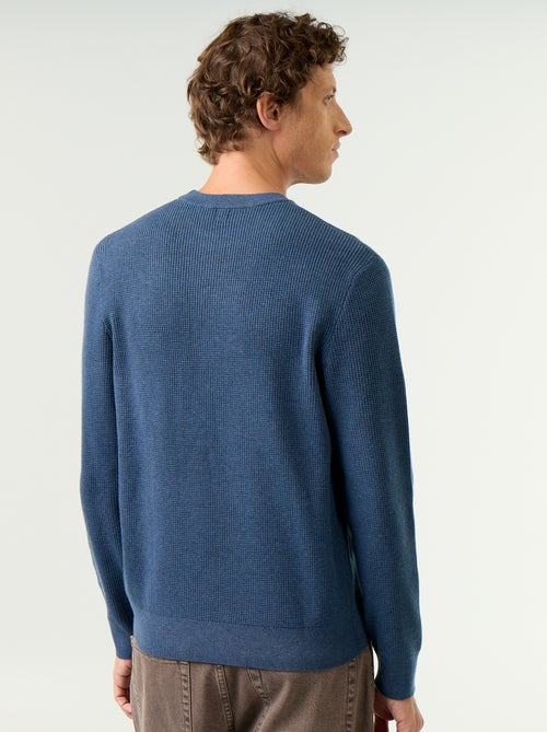 Maglione a maglia waffle girocollo - Kiabi Maglione a maglia waffle girocollo - Kiabi