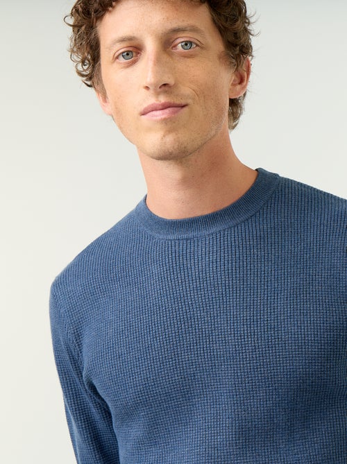 Maglione a maglia waffle girocollo - Kiabi Maglione a maglia waffle girocollo - Kiabi