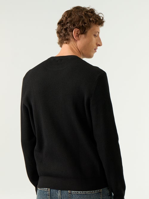 Maglione a maglia waffle girocollo - Kiabi Maglione a maglia waffle girocollo - Kiabi