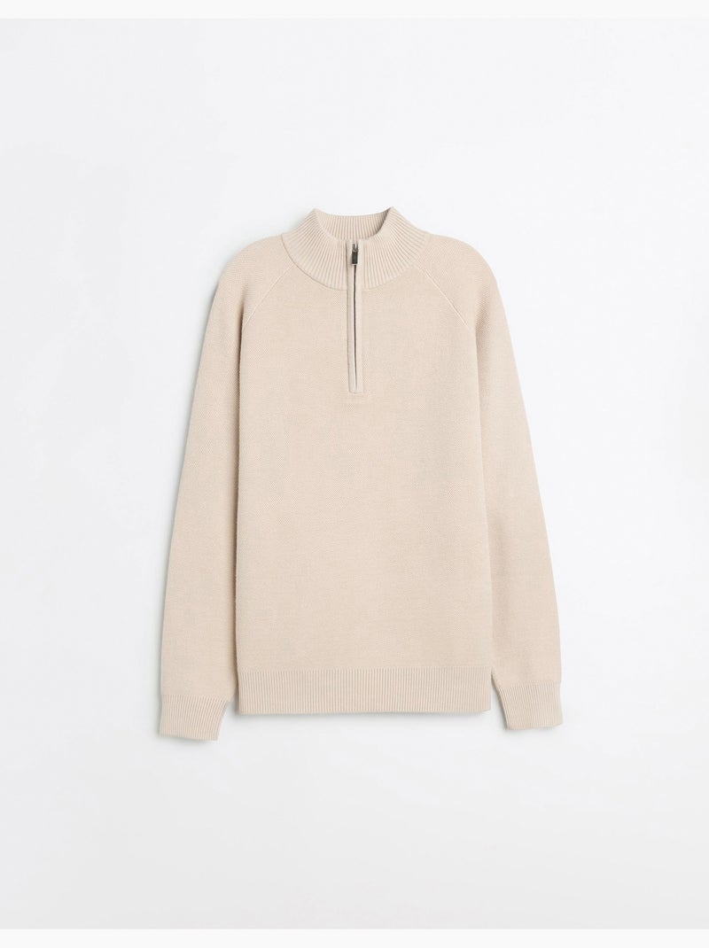 Maglione a maglia waffle, MO Fashion Beige - Kiabi