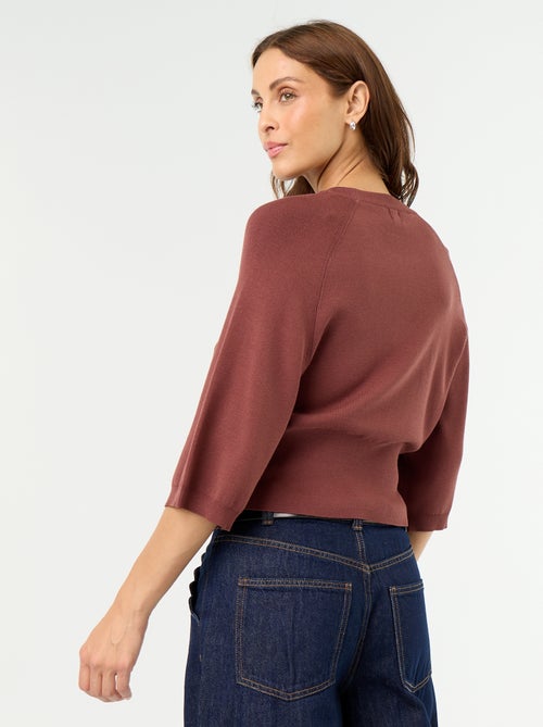 Maglione a maniche corte 3/4 - Kiabi Maglione a maniche corte 3/4 - Kiabi
