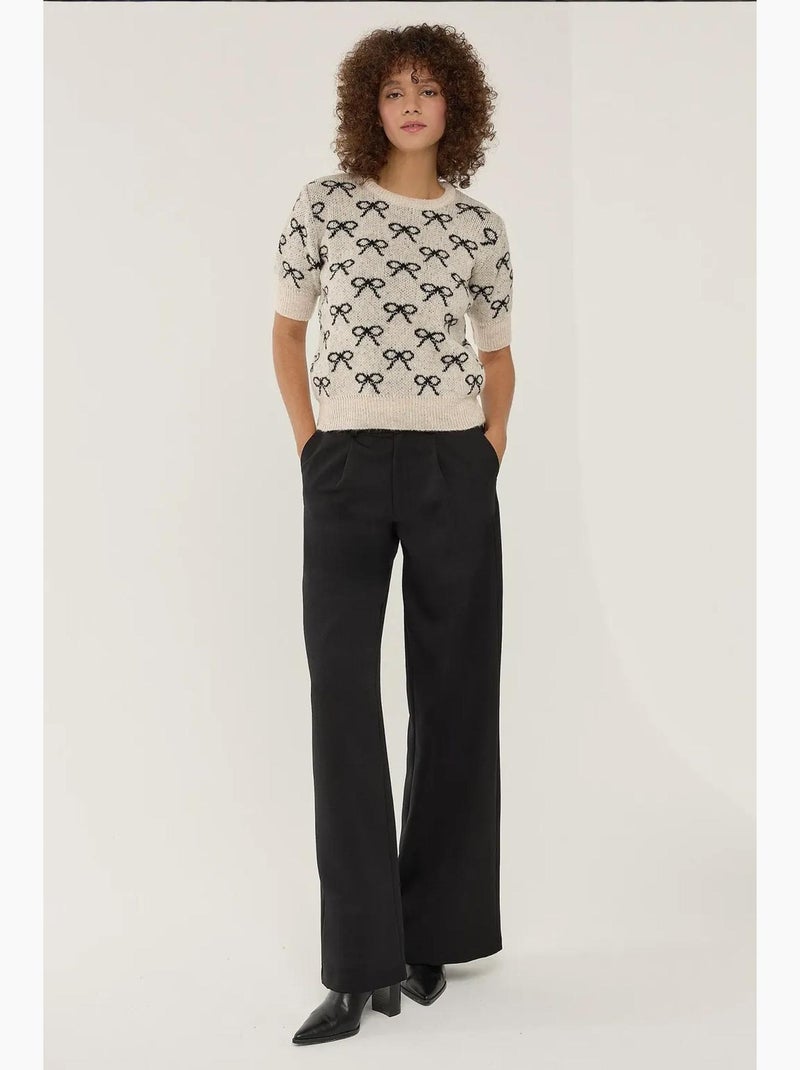 Maglione a maniche corte con motivo a fiocco hiccup Multicolore - Kiabi