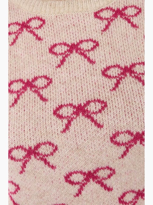 Maglione a maniche corte con motivo a fiocco hiccup - Kiabi Maglione a maniche corte con motivo a fiocco hiccup - Kiabi