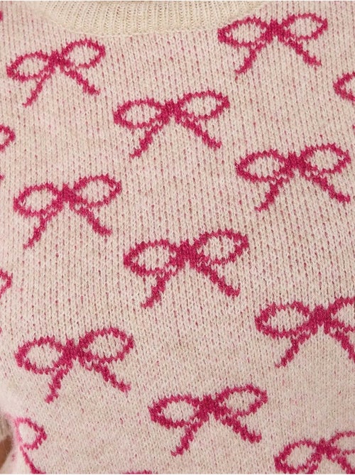 Maglione a maniche corte con motivo a fiocco - Kiabi Maglione a maniche corte con motivo a fiocco - Kiabi