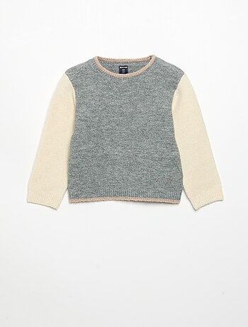 Maglione a maniche lunghe a contrasto