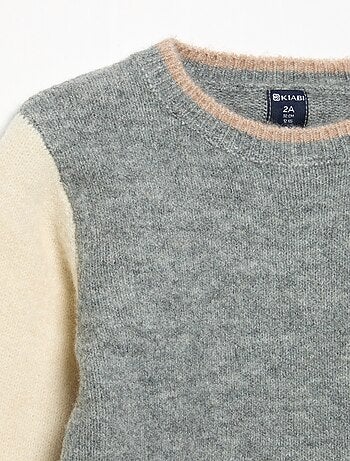 Maglione a maniche lunghe a contrasto