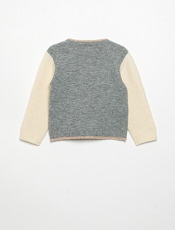 Maglione a maniche lunghe a contrasto