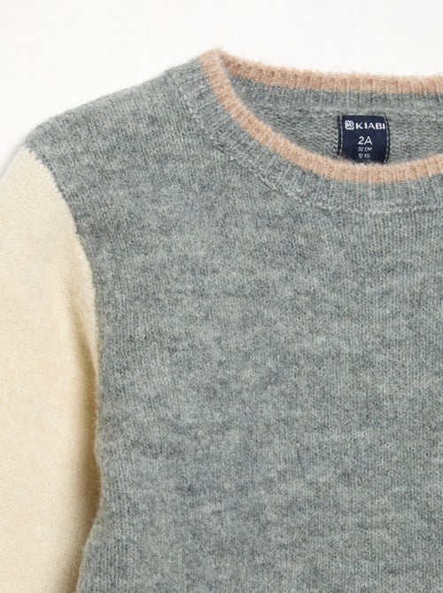 Maglione a maniche lunghe a contrasto - Kiabi