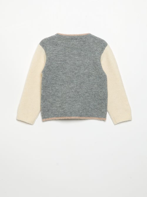 Maglione a maniche lunghe a contrasto - Kiabi
