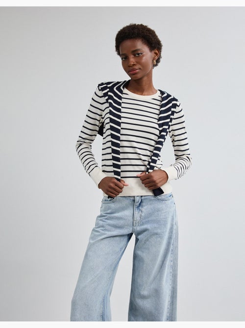 Maglione a maniche lunghe a righe, mo fashion - Kiabi