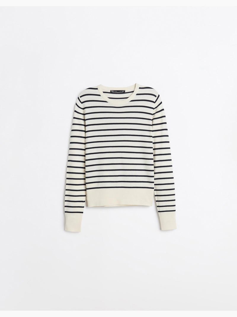 Maglione a maniche lunghe a righe, mo fashion Ecru - Kiabi
