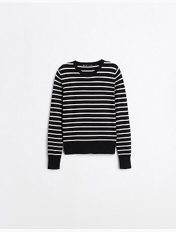 Maglione a maniche lunghe a righe, mo fashion