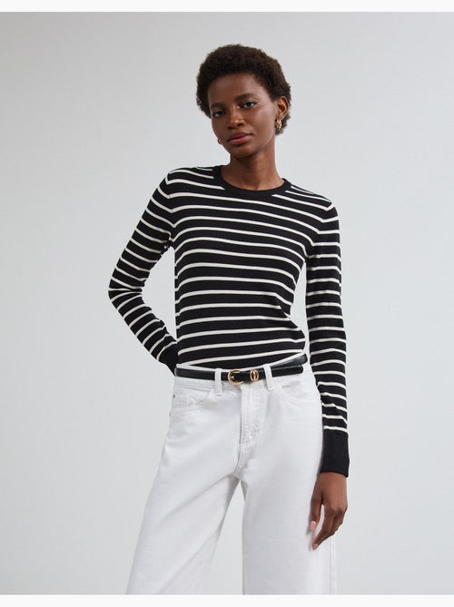Maglione a maniche lunghe a righe, mo fashion - Kiabi