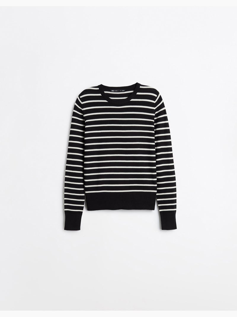 Maglione a maniche lunghe a righe, mo fashion Nero - Kiabi