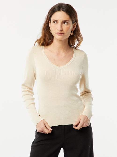 Maglione a maniche lunghe con scollo a V 'JDY' - Kiabi