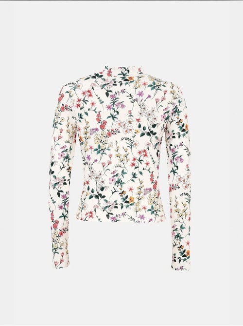 Maglione a maniche lunghe con stampa floreale hiccup - Kiabi Maglione a maniche lunghe con stampa floreale hiccup - Kiabi
