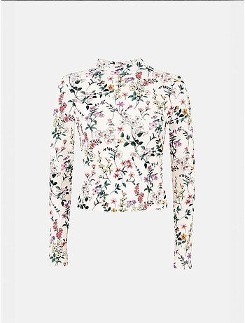 Maglione a maniche lunghe con stampa floreale