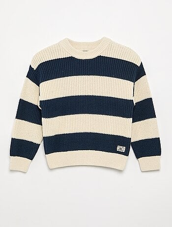 Maglione a maniche lunghe e a righe