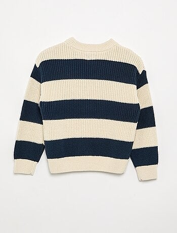Maglione a maniche lunghe e a righe