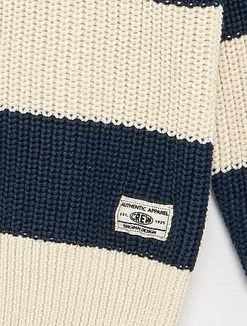 Maglione a maniche lunghe e a righe